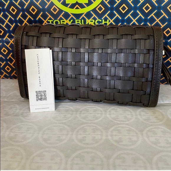 🚫SOLD🚫🍀NEW🍀Tory Burch Britten woven flap envelope continental wallet - Picture 6 of 7
